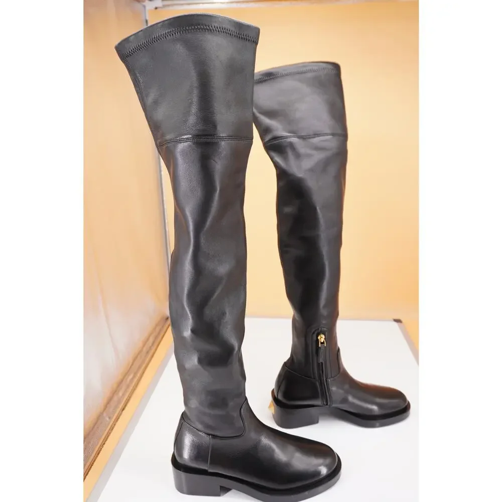 Valentino Garavani Roman Stud Over the Knee Boot Size 36.5 New OTK $2300 NIB